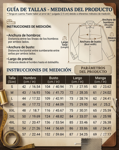 Camisa Premium Hombre Cuello Mao | Manga Larga Ajustada | Elegante, Casual y de Negocios