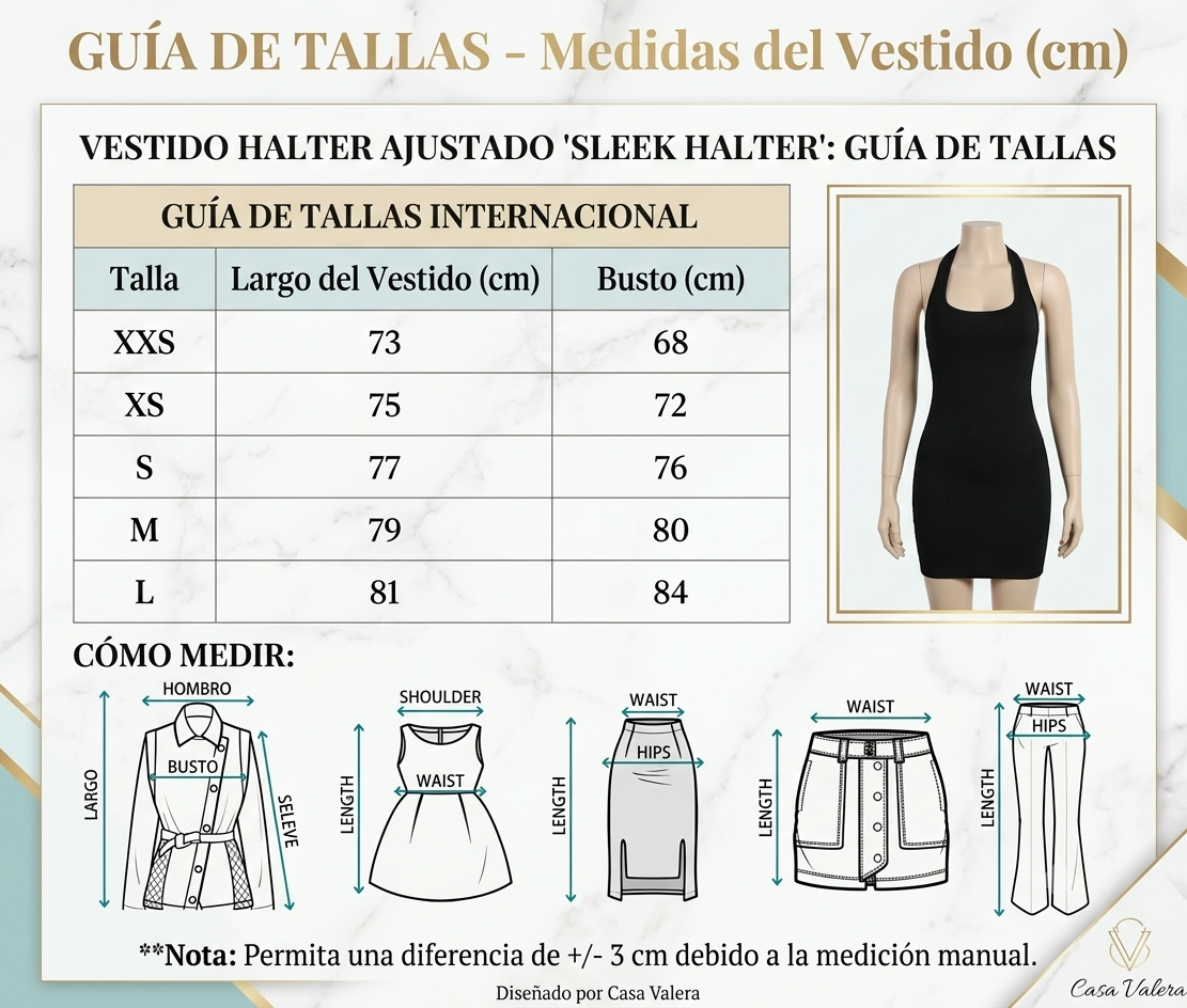 Vestido Midnight Chic: Mini Vestido Halter Ajustado