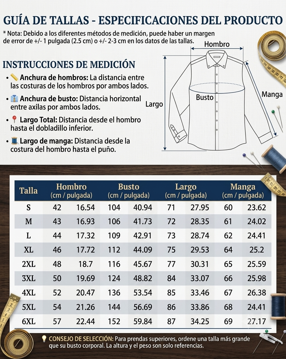 Camisa Cuadros Premium Hombre | Manga Larga Slim Fit | Casual Elegante y Moderna