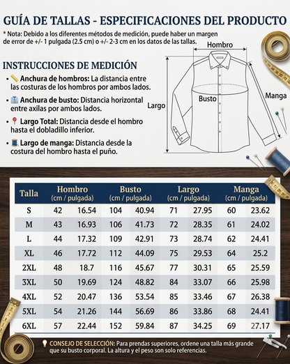 Camisa Cuadros Premium Hombre | Manga Larga Slim Fit | Casual Elegante y Moderna