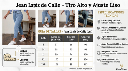 Jeans Capri de Mezclilla Fina – Tiro Alto con Ajuste Slim y Elasticidad Superior