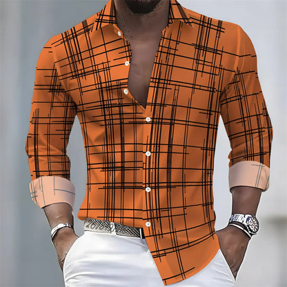 Camisa Cuadros Premium Hombre | Manga Larga Slim Fit | Casual Elegante y Moderna
