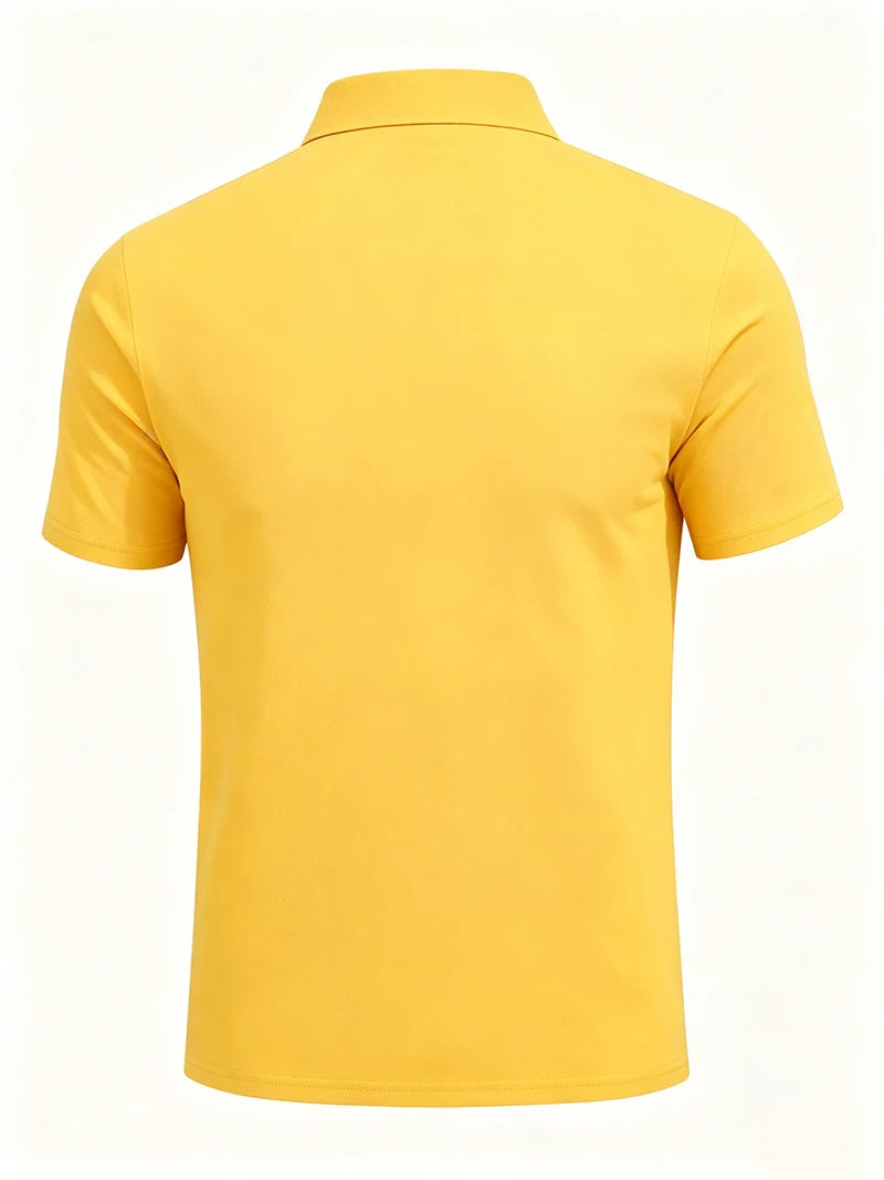 Polo Premium Hombre Algodón y Lino | Camisa Polo Transpirable de Verano | Corte Casual Elegante