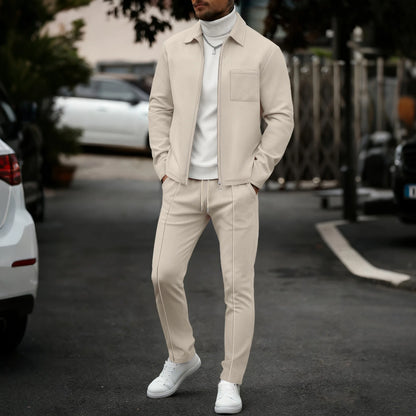 Set Premium Waffle: Pullover con Cremallera y Pantalón - Casa Valera