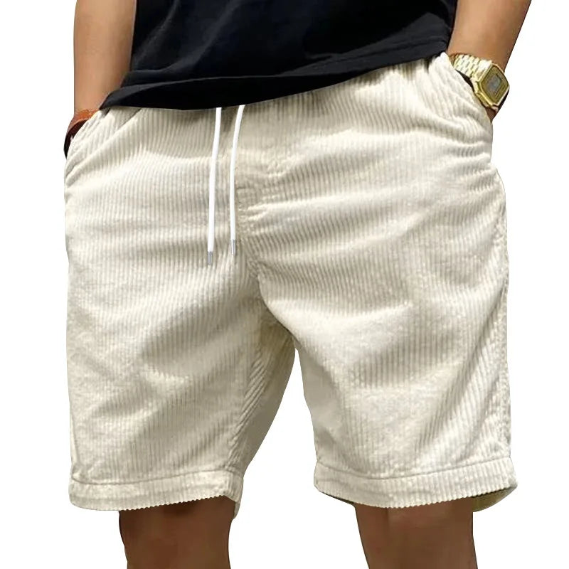 Shorts de Pana para Hombre Premium | Casual Retro de Verano con Ajuste Cómodo y Diseño Moderno