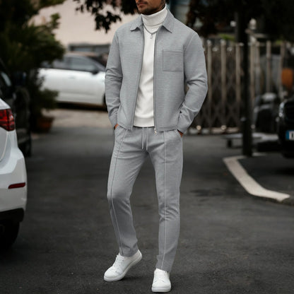 Set Premium Waffle: Pullover con Cremallera y Pantalón - Casa Valera