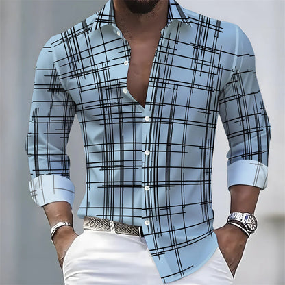 Camisa Cuadros Premium Hombre | Manga Larga Slim Fit | Casual Elegante y Moderna