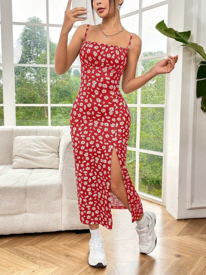 Vestido Summer Breeze: Maxi Vestido de Tirantes con Abertura