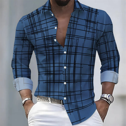 Camisa Cuadros Premium Hombre | Manga Larga Slim Fit | Casual Elegante y Moderna