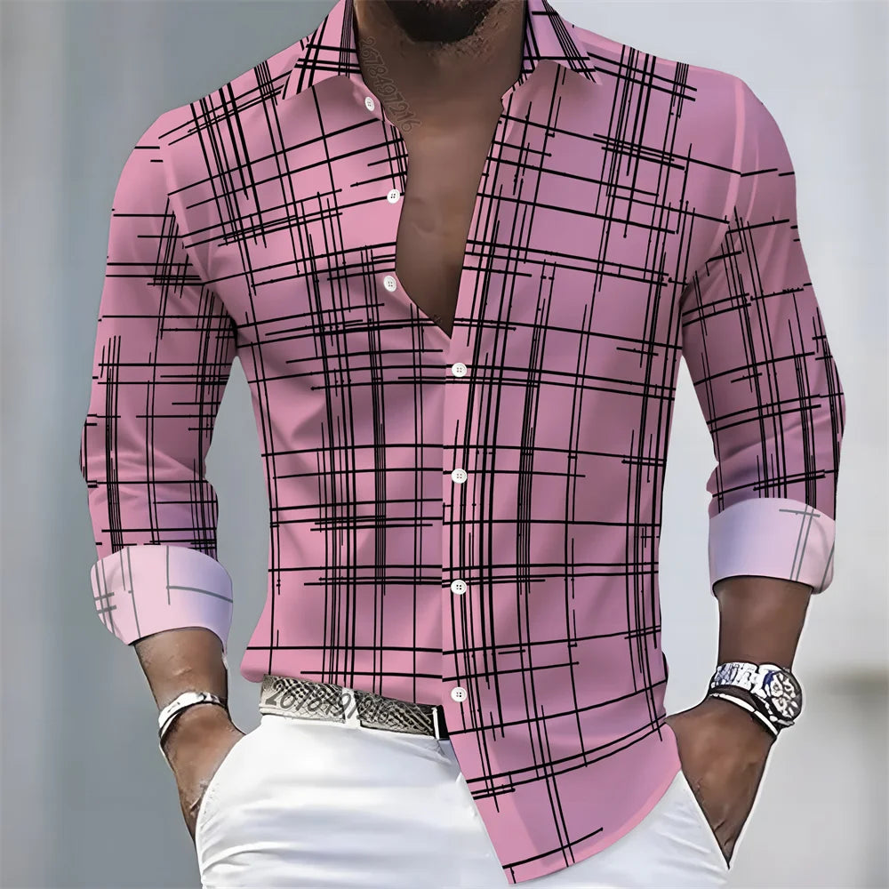 Camisa Cuadros Premium Hombre | Manga Larga Slim Fit | Casual Elegante y Moderna