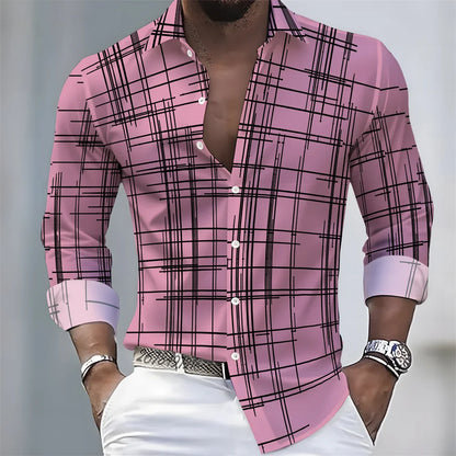 Camisa Cuadros Premium Hombre | Manga Larga Slim Fit | Casual Elegante y Moderna
