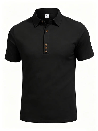 Polo Premium Hombre Algodón y Lino | Camisa Polo Transpirable de Verano | Corte Casual Elegante