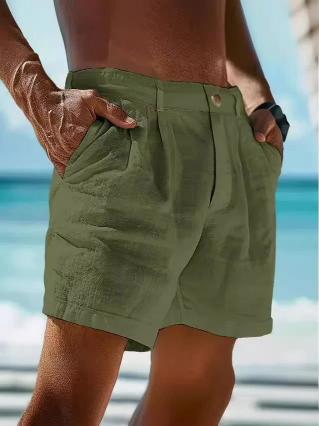 Short de Lino y Algodón para Hombre | Ligero, Transpirable y Casual para Verano