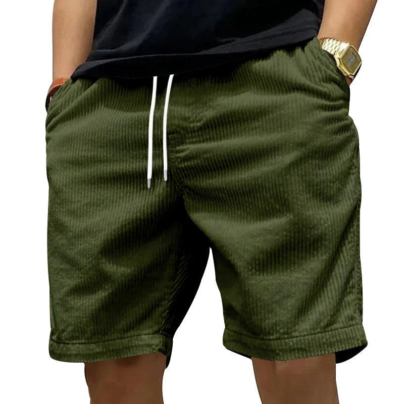 Shorts de Pana para Hombre Premium | Casual Retro de Verano con Ajuste Cómodo y Diseño Moderno