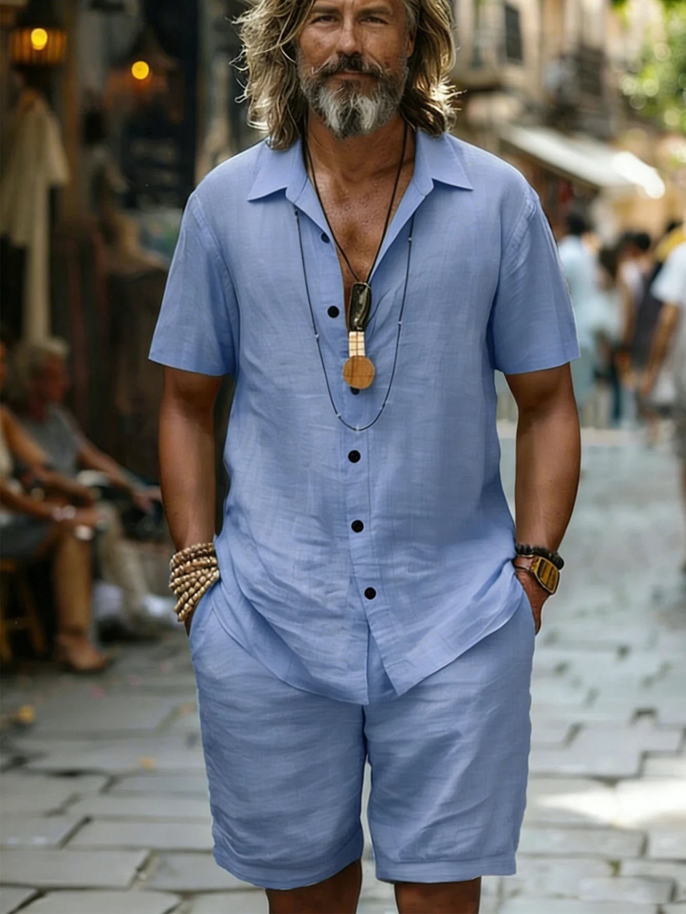 Conjunto Resort 100% Algodón: Camisa y Short - Casa Valera