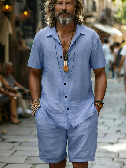 Conjunto Resort 100% Algodón: Camisa y Short - Casa Valera