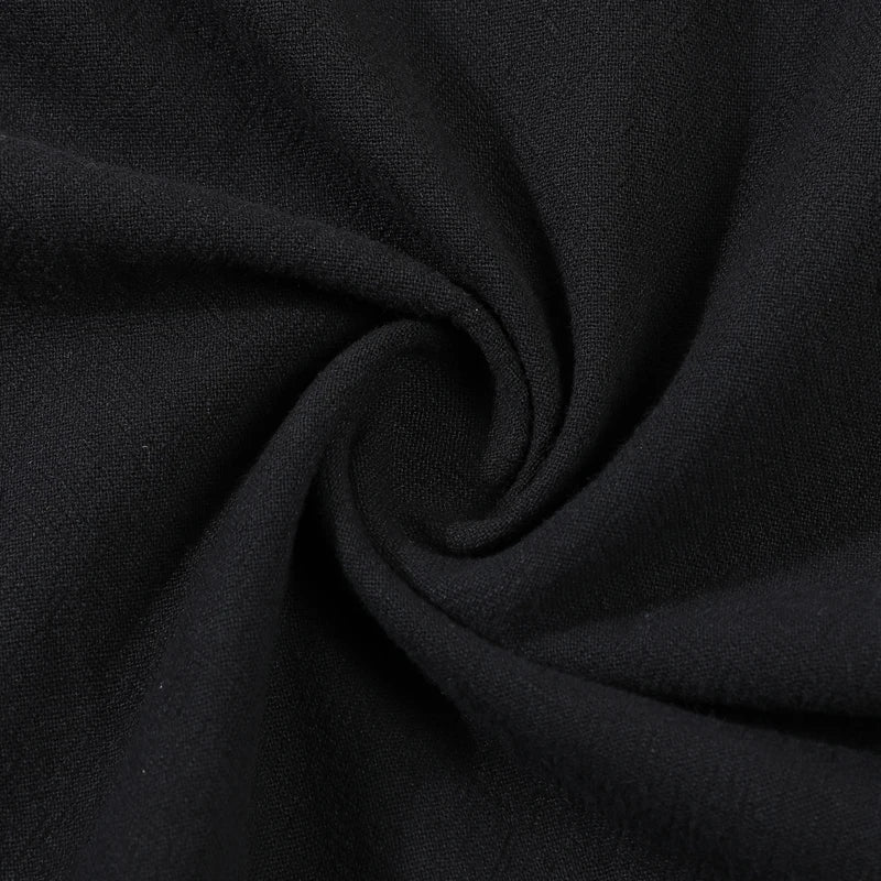 Camisa de Lino Premium para Hombre – Manga Corta, Corte Holgado y Estilo Casual Elegante