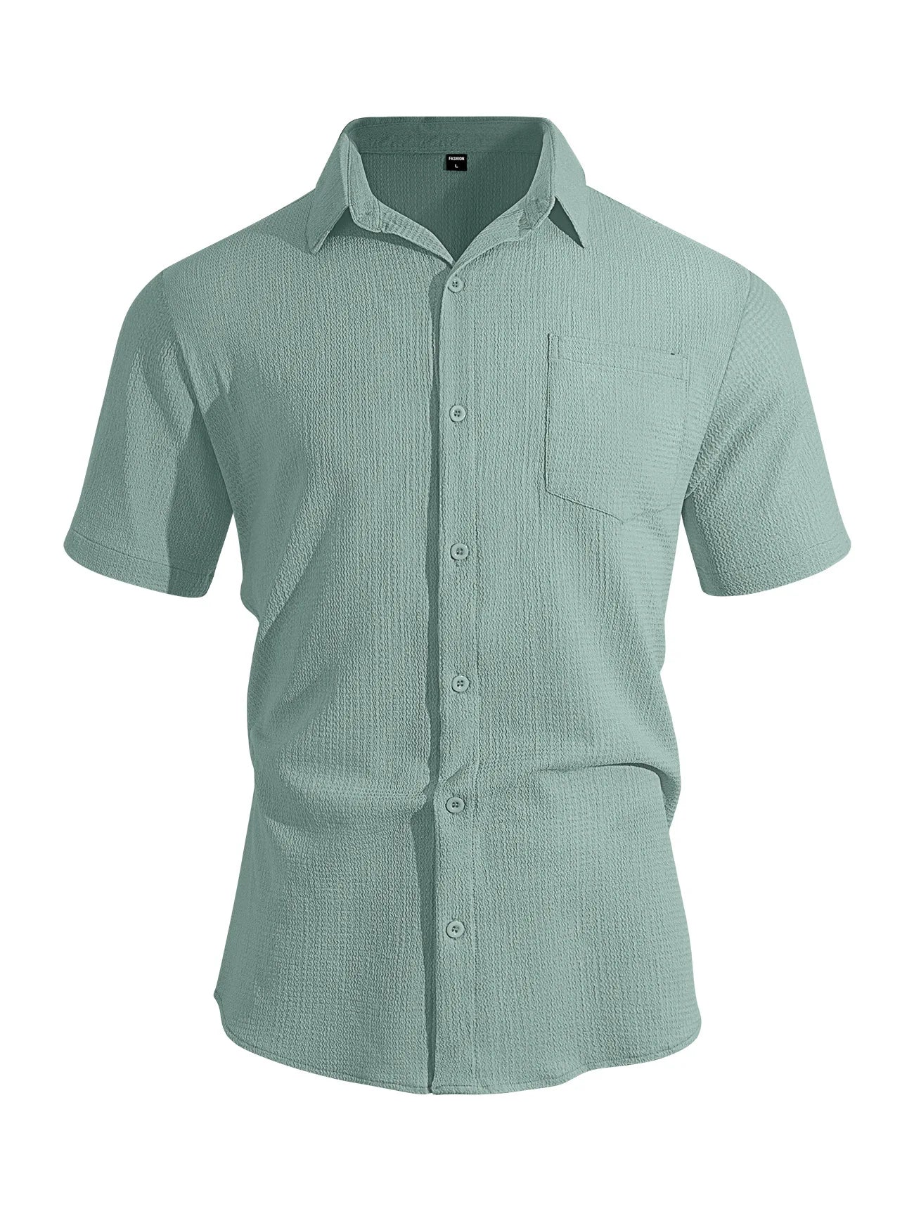 Camisa Casual de Verano para Hombre con Bolsillo | Manga Corta, Ligera y Elegante para Uso Diario