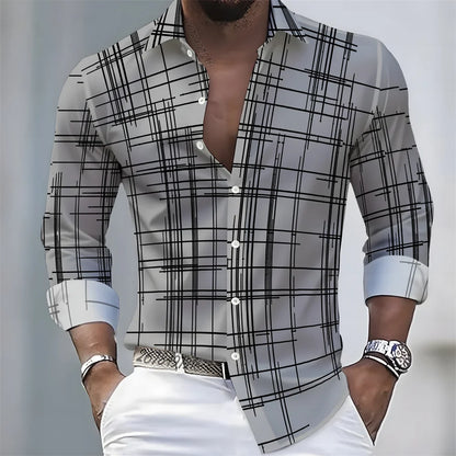Camisa Cuadros Premium Hombre | Manga Larga Slim Fit | Casual Elegante y Moderna