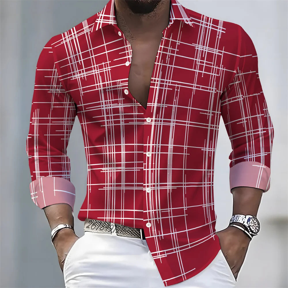 Camisa Cuadros Premium Hombre | Manga Larga Slim Fit | Casual Elegante y Moderna