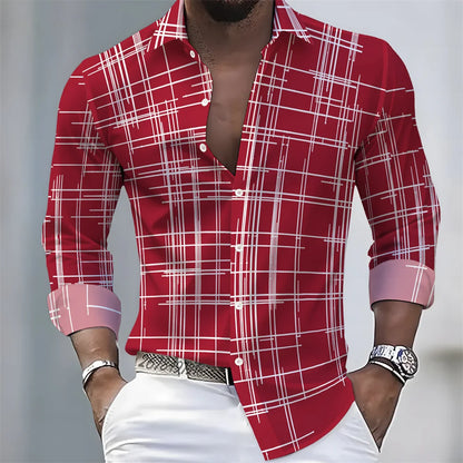 Camisa Cuadros Premium Hombre | Manga Larga Slim Fit | Casual Elegante y Moderna