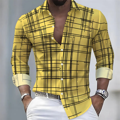 Camisa Cuadros Premium Hombre | Manga Larga Slim Fit | Casual Elegante y Moderna