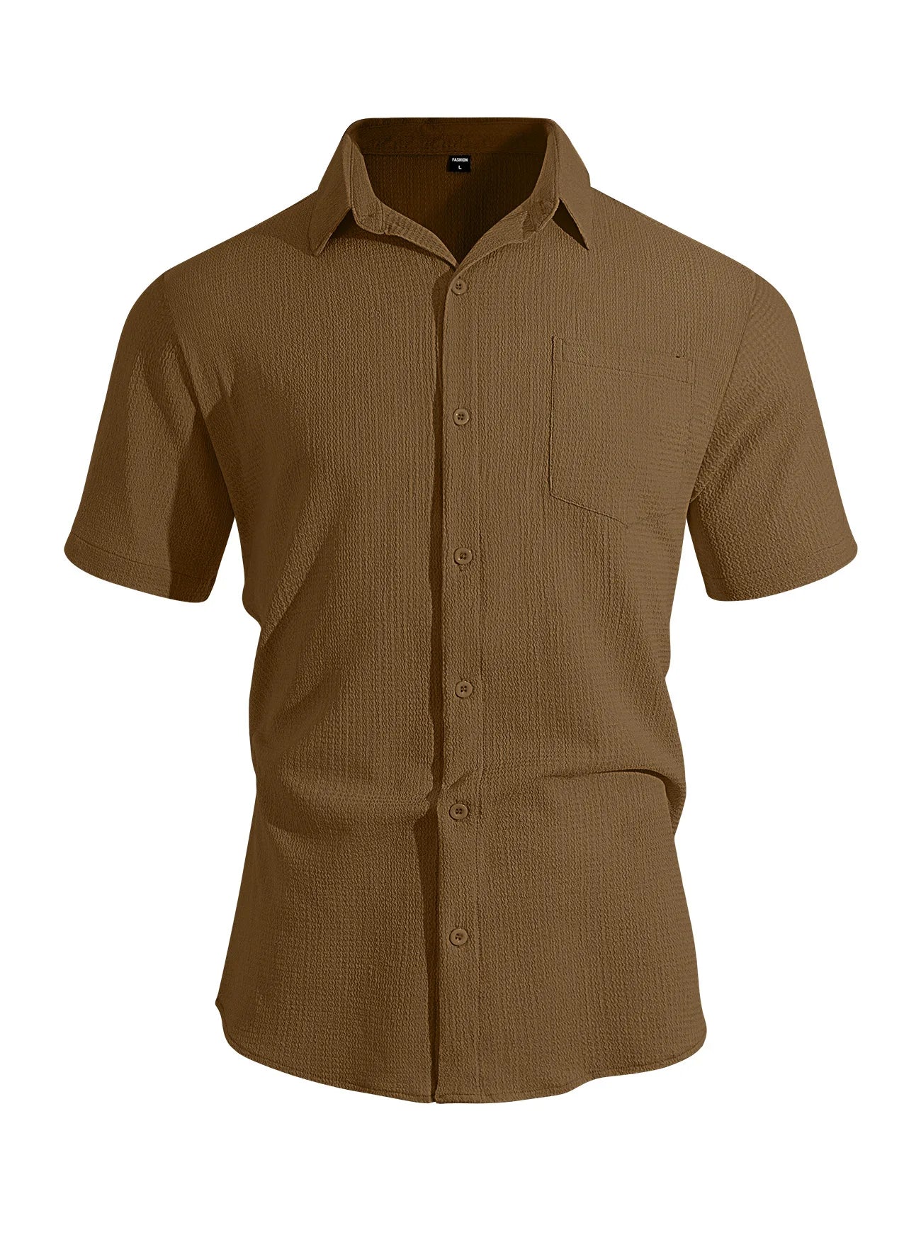 Camisa Casual de Verano para Hombre con Bolsillo | Manga Corta, Ligera y Elegante para Uso Diario