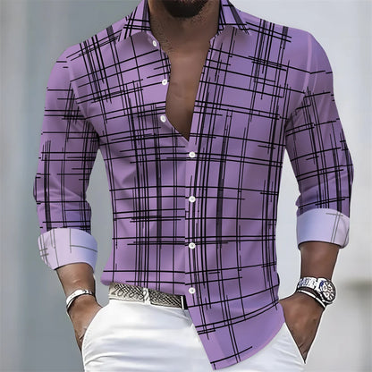 Camisa Cuadros Premium Hombre | Manga Larga Slim Fit | Casual Elegante y Moderna