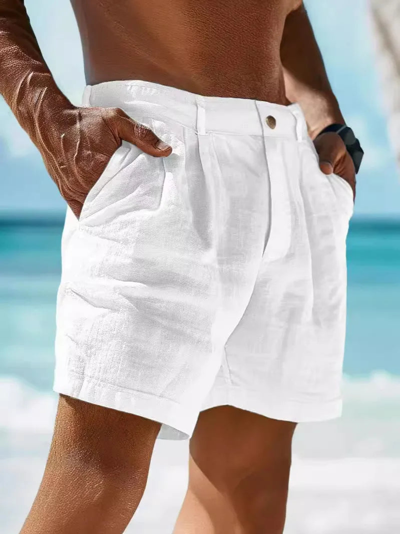 Short de Lino y Algodón para Hombre | Ligero, Transpirable y Casual para Verano