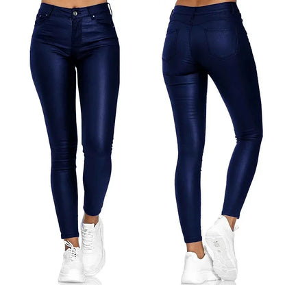 Pantalones de Piel Sintética High-Waist: Efecto Moldeador y Ajuste Perfecto