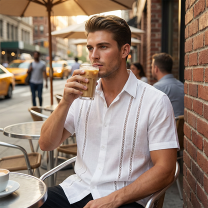 👔 50% RABATT! 💥 Herren Kurzarm-Hemd mit Knopfleiste – Atmungsaktiv, bequem & vielseitig – Perfekt für heiße Tage, Büro oder Freizeit – lässiger Look mit Komfort 🔥