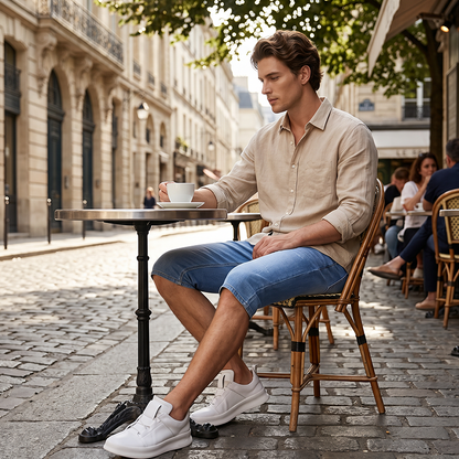 ⏰ 50 % RABATT – Nur für kurze Zeit ✨👖 Leichte Denim-Shorts für Herren – lockerer 5/7-Schnitt, atmungsaktiv & vielseitig für den Sommer ☀️