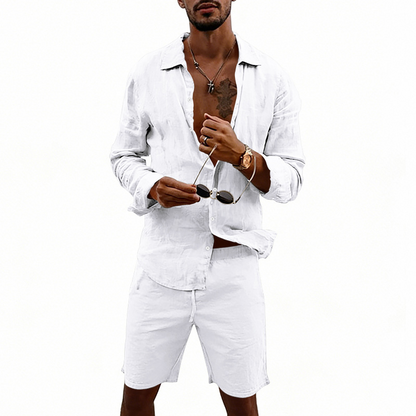 👔 50% RABATT! ✨ Herren-Leinenhemd & Shorts Set – Lässig, sommerlich & luftig – Ideal für warme Tage oder den Urlaub – bequem & stilvoll ☀️🩳🌿