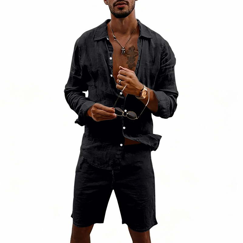 👔 50% RABATT! ✨ Herren-Leinenhemd & Shorts Set – Lässig, sommerlich & luftig – Ideal für warme Tage oder den Urlaub – bequem & stilvoll ☀️🩳🌿