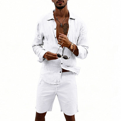 👔 50% RABATT! ✨ Herren-Leinenhemd & Shorts Set – Lässig, sommerlich & luftig – Ideal für warme Tage oder den Urlaub – bequem & stilvoll ☀️🩳🌿