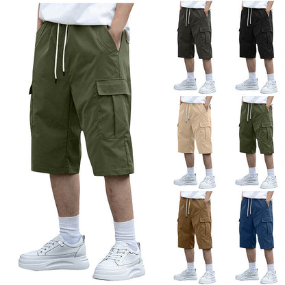 🩳 50% OFF NOW! 🔥 Men's Casual Cargo Shorts with Drawstring – Lightweight, multi-pockets & elastic waist – perfect for hiking, travel or hot summer days ☀️