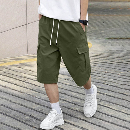 🩳 50% OFF NOW! 🔥 Men's Casual Cargo Shorts with Drawstring – Lightweight, multi-pockets & elastic waist – perfect for hiking, travel or hot summer days ☀️
