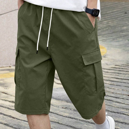 🩳 50% OFF NOW! 🔥 Men's Casual Cargo Shorts with Drawstring – Lightweight, multi-pockets & elastic waist – perfect for hiking, travel or hot summer days ☀️