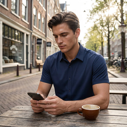 👔 Herren-Freizeithemd mit Kurzarm & Knopfleiste – bequem, atmungsaktiv & vielseitig für Alltag, Büro & Freizeit ☀️