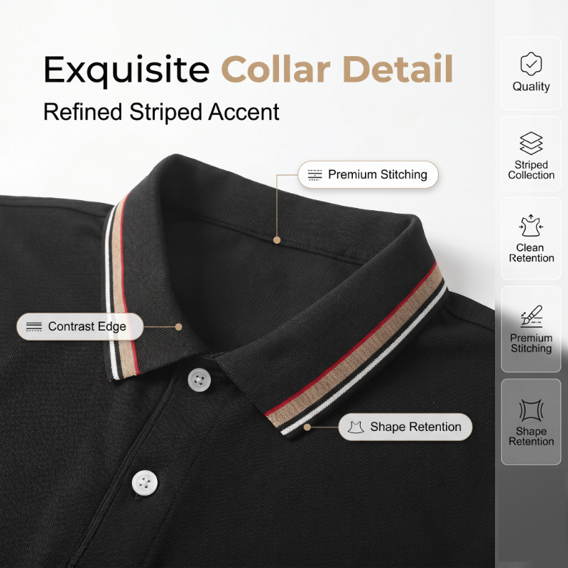 👔 Herren Poloshirt mit Kontrastkragen ☀️ Schnell Trocknend, Bequem & Ideal für Sommer und Freizeit