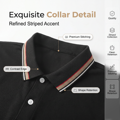 👔 Herren Poloshirt mit Kontrastkragen ☀️ Schnell Trocknend, Bequem & Ideal für Sommer und Freizeit
