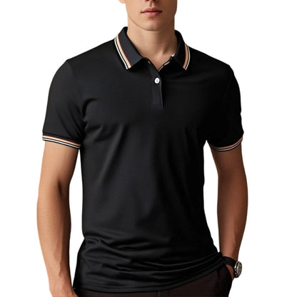 👔 Herren Poloshirt mit Kontrastkragen ☀️ Schnell Trocknend, Bequem & Ideal für Sommer und Freizeit