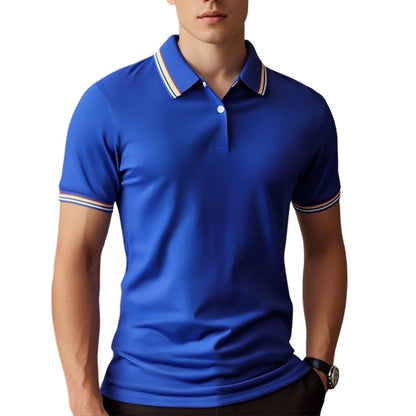 👔 Herren Poloshirt mit Kontrastkragen ☀️ Schnell Trocknend, Bequem & Ideal für Sommer und Freizeit