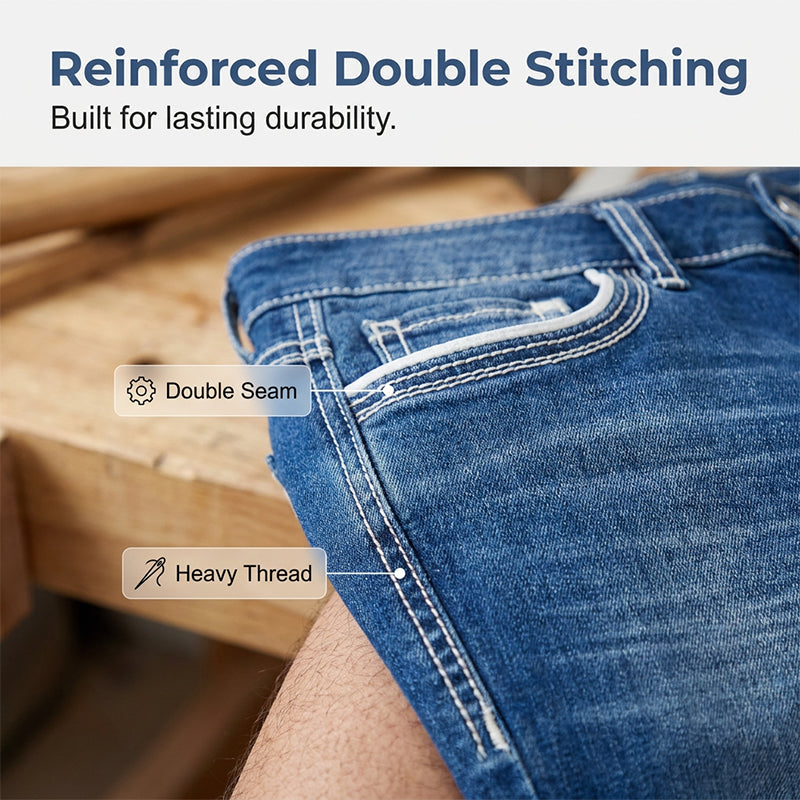🛍️ 50 % Rabatt – Herren-Jeans mit Doppelnaht & hohem Stretchanteil – bequem, elastisch & vielseitig für Alltag und Freizeit 👖