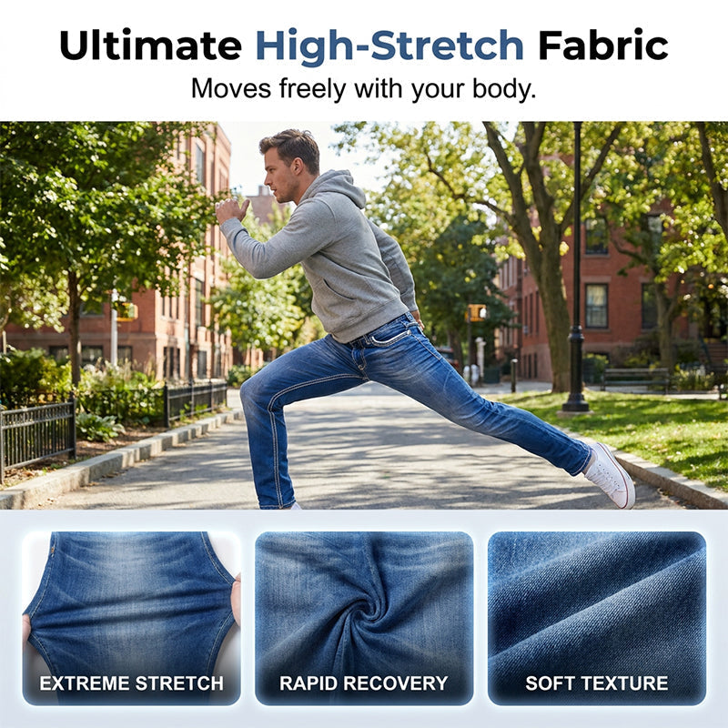🛍️ 50 % Rabatt – Herren-Jeans mit Doppelnaht & hohem Stretchanteil – bequem, elastisch & vielseitig für Alltag und Freizeit 👖