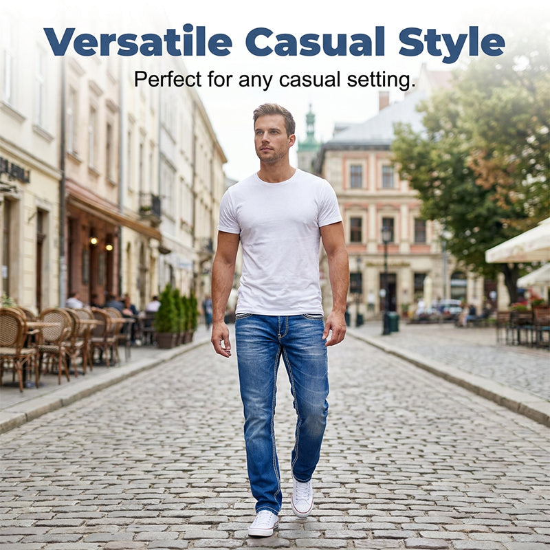 🛍️ 50 % Rabatt – Herren-Jeans mit Doppelnaht & hohem Stretchanteil – bequem, elastisch & vielseitig für Alltag und Freizeit 👖