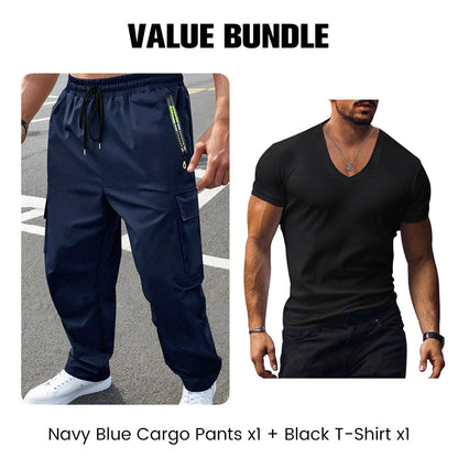 ⏰ 50 % RABATT – Nur für kurze Zeit 🛠️ Herren Cargo-Hose 🌿 Strapazierfähig, Mehrere Taschen & Lockere Passform für Outdoor und Freizeit