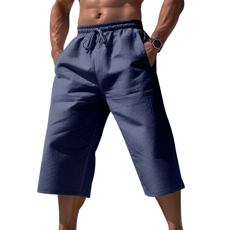 ⏰ 50 % RABATT – Nur für kurze Zeit 🌿 Herren Leinenhose in 7/8-Länge ☀️ Locker, Atmungsaktiv & Ideal für Sommer und Freizeit