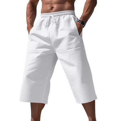 ⏰ 50 % RABATT – Nur für kurze Zeit 🌿 Herren Leinenhose in 7/8-Länge ☀️ Locker, Atmungsaktiv & Ideal für Sommer und Freizeit