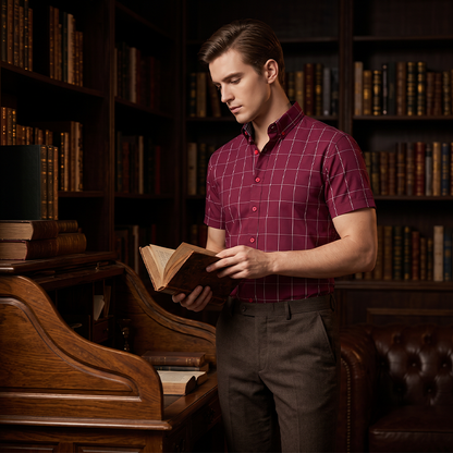 🛍️ 50 % Rabatt – Herren-Freizeithemd mit Kurzarm & Karo-Muster – lässiger Stil, atmungsaktiv & vielseitig für Alltag & Freizeit 👔
